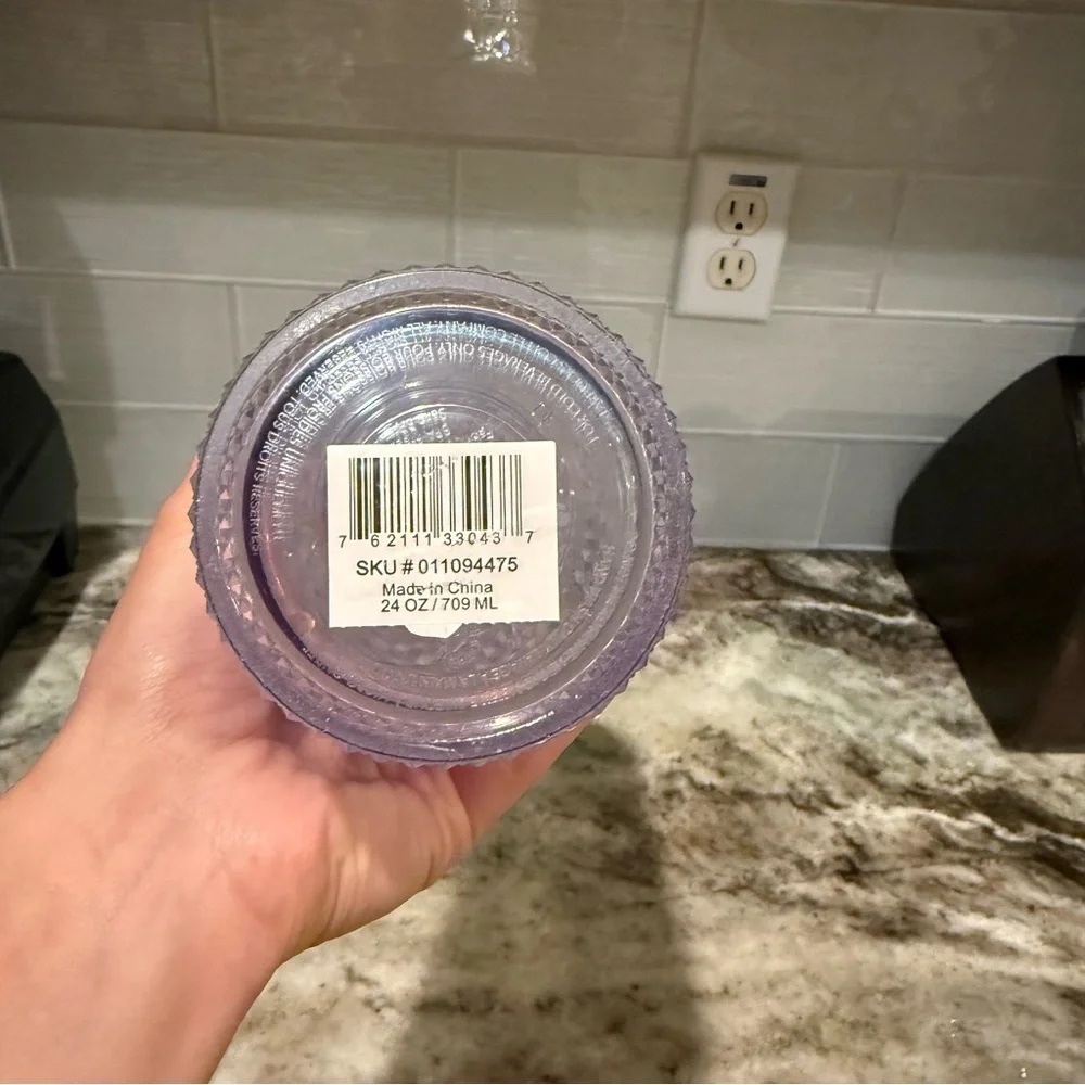 Starbucks 2018 RARE Unicorn Studded Iridescent 24oz Tumbler Cup Straw